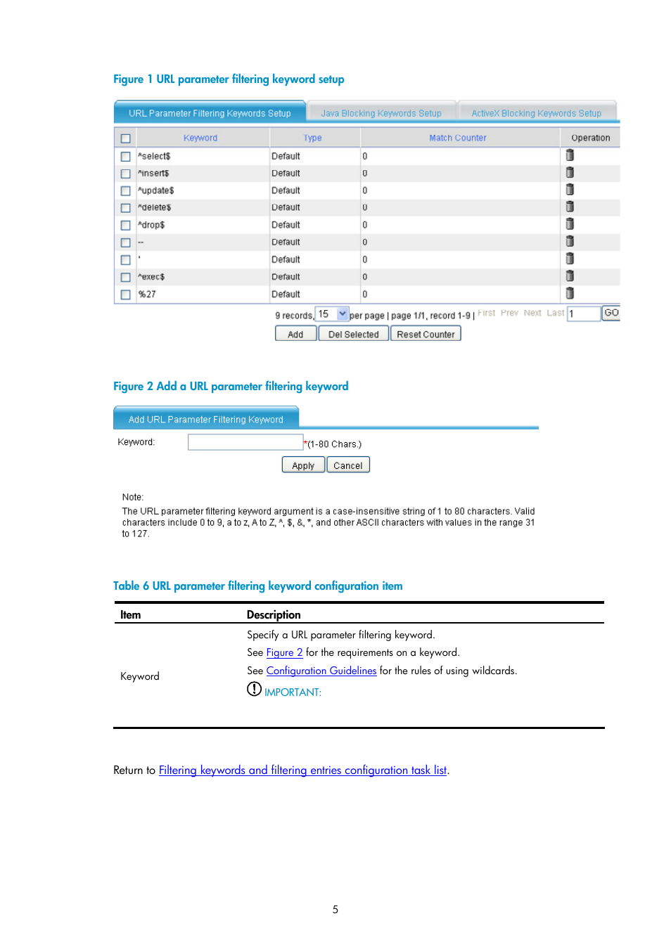 Figure 1, Figure 2, Table 6 | H3C Technologies H3C SecPath F1000-E User Manual | Page 675 / 938