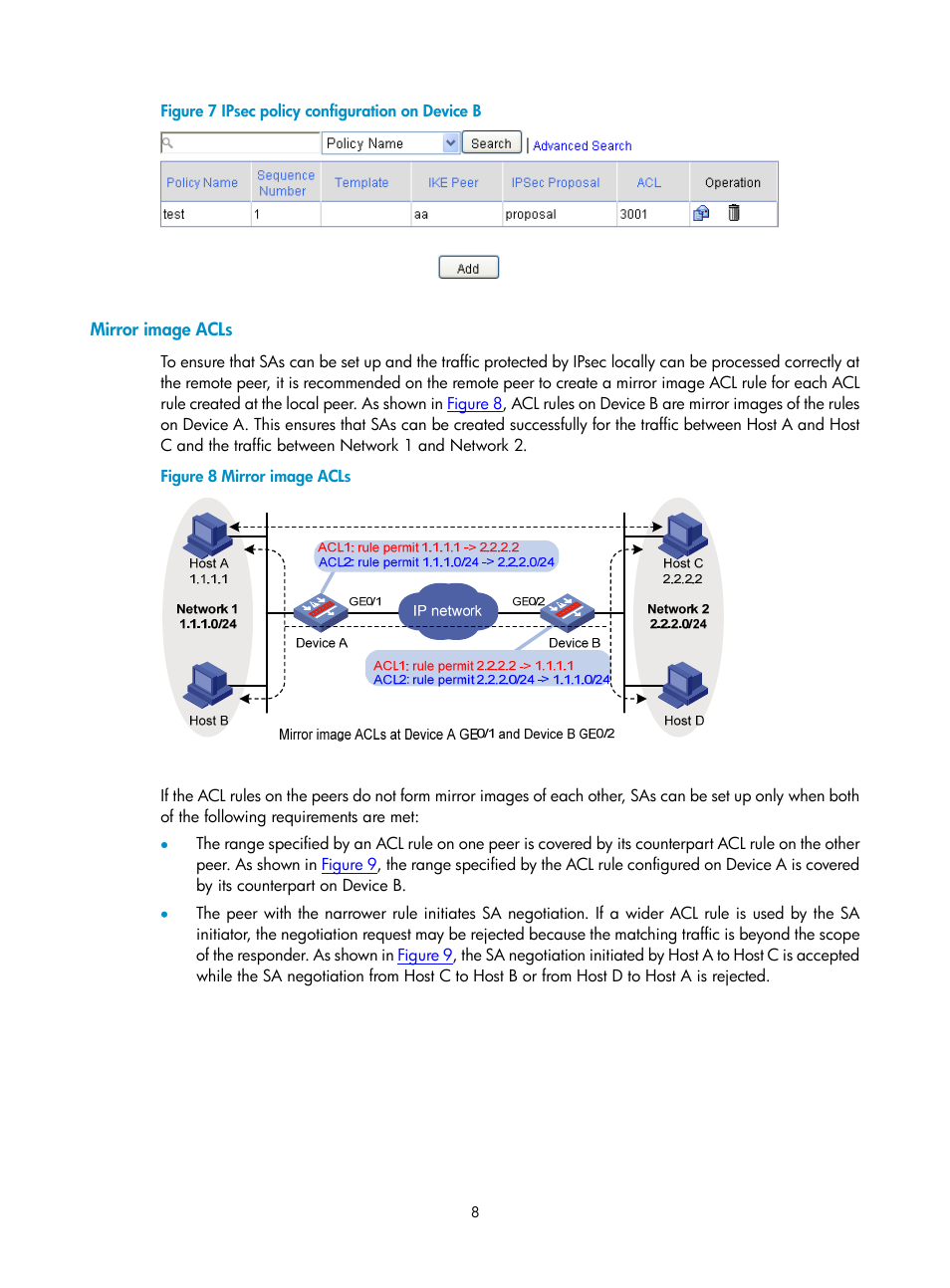 Mirror image acls | H3C Technologies H3C SecPath F1000-E User Manual | Page 720 / 938