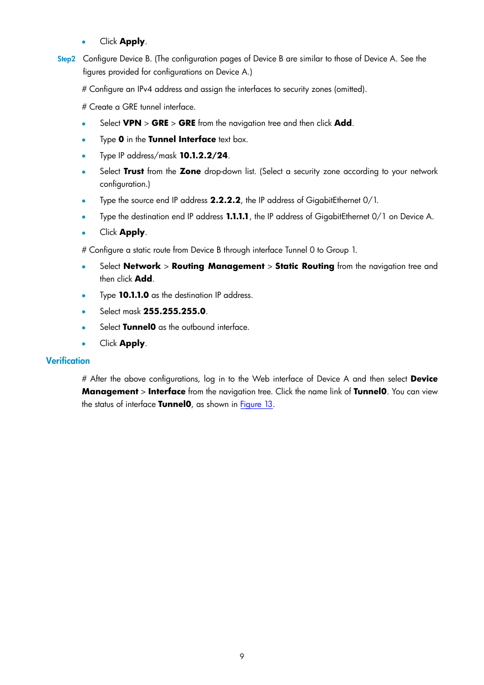 Verification | H3C Technologies H3C SecPath F1000-E User Manual | Page 745 / 938