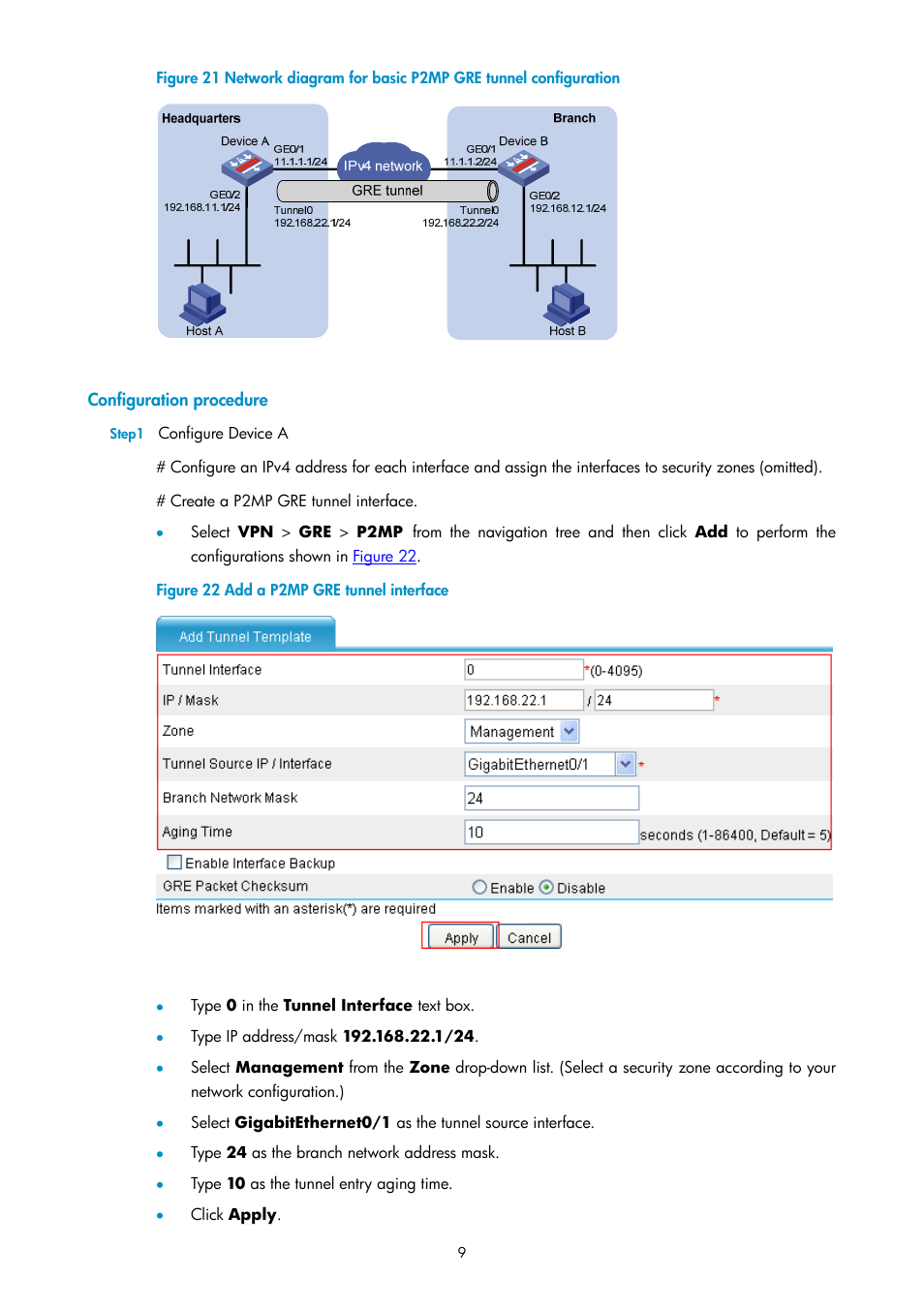 Configuration procedure | H3C Technologies H3C SecPath F1000-E User Manual | Page 755 / 938