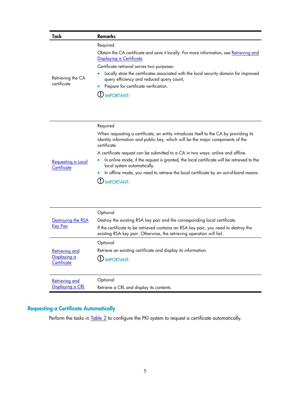 Requesting a certificate automatically | H3C Technologies H3C SecPath F1000-E User Manual | Page 779 / 938