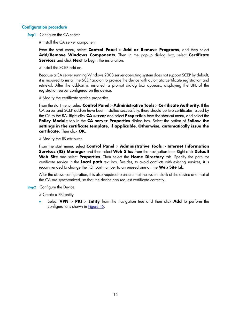 Configuration procedure | H3C Technologies H3C SecPath F1000-E User Manual | Page 789 / 938
