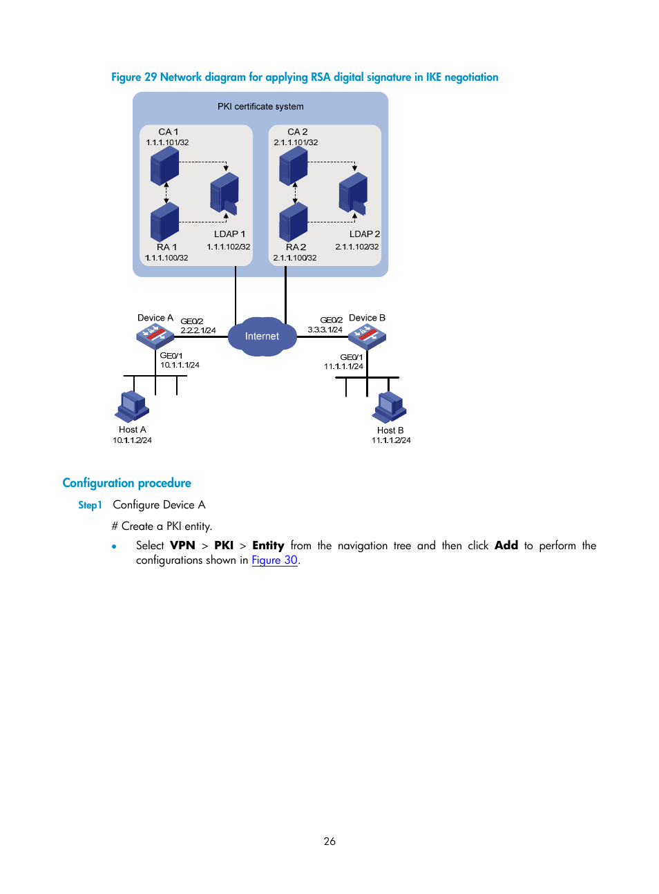 Configuration procedure | H3C Technologies H3C SecPath F1000-E User Manual | Page 800 / 938