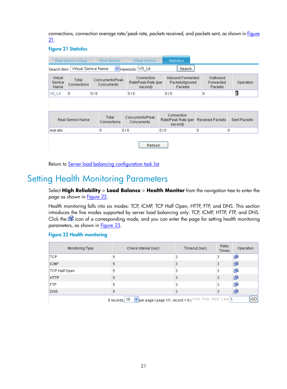 Setting health monitoring parameters | H3C Technologies H3C SecPath F1000-E User Manual | Page 886 / 938