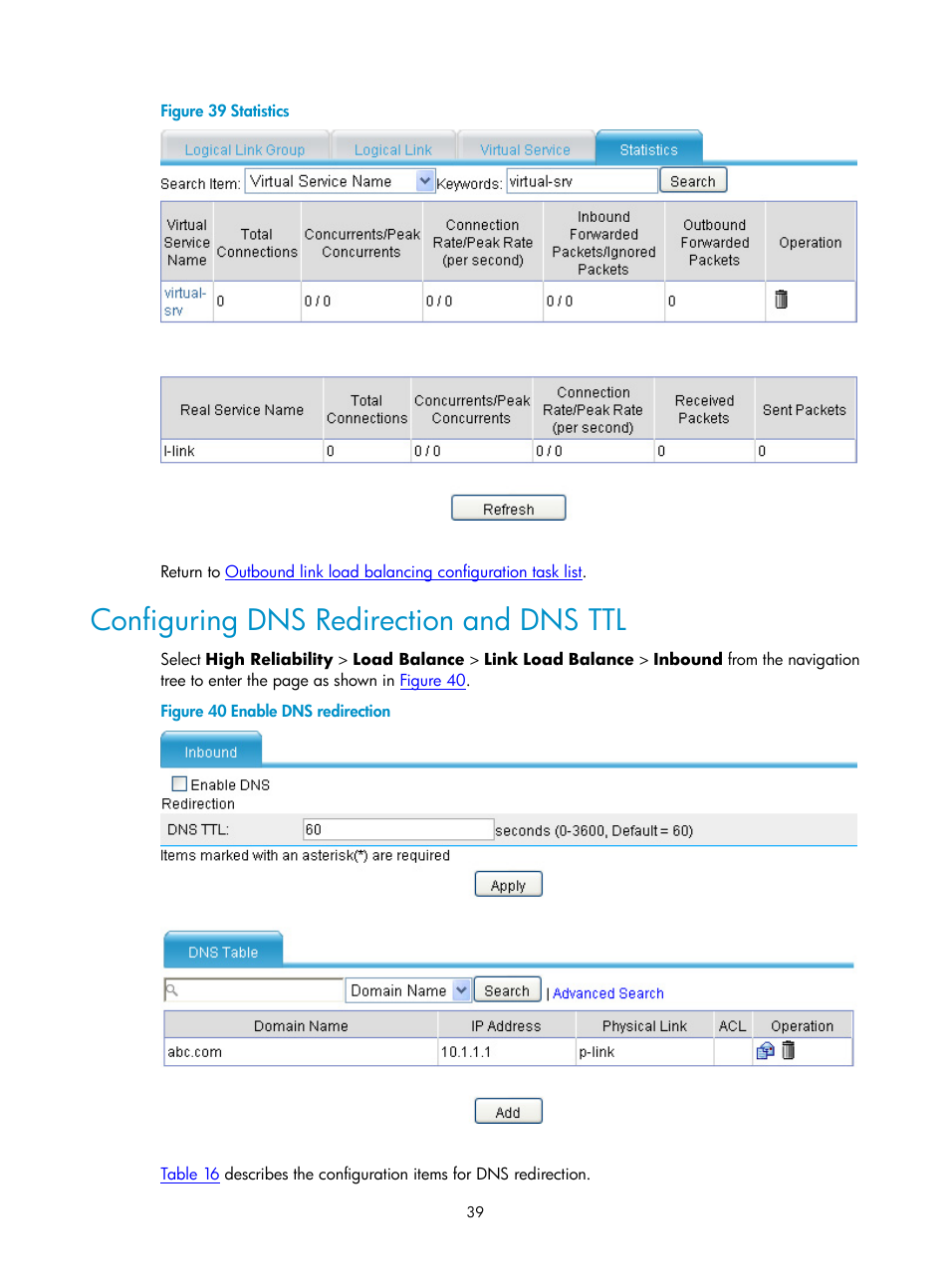 Configuring dns redirection and dns ttl | H3C Technologies H3C SecPath F1000-E User Manual | Page 904 / 938