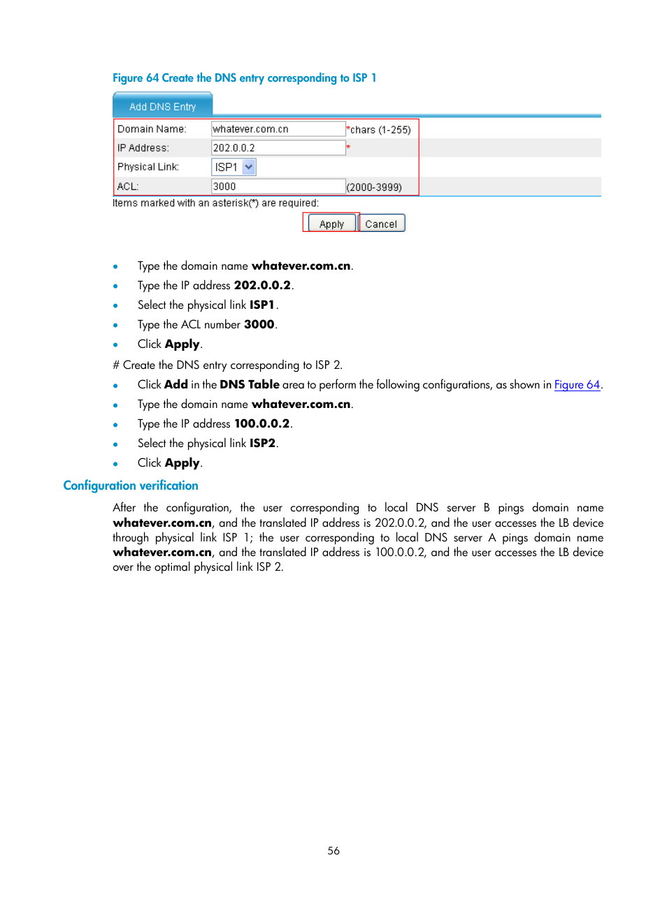 Configuration verification, N in, Figure 64 | H3C Technologies H3C SecPath F1000-E User Manual | Page 921 / 938