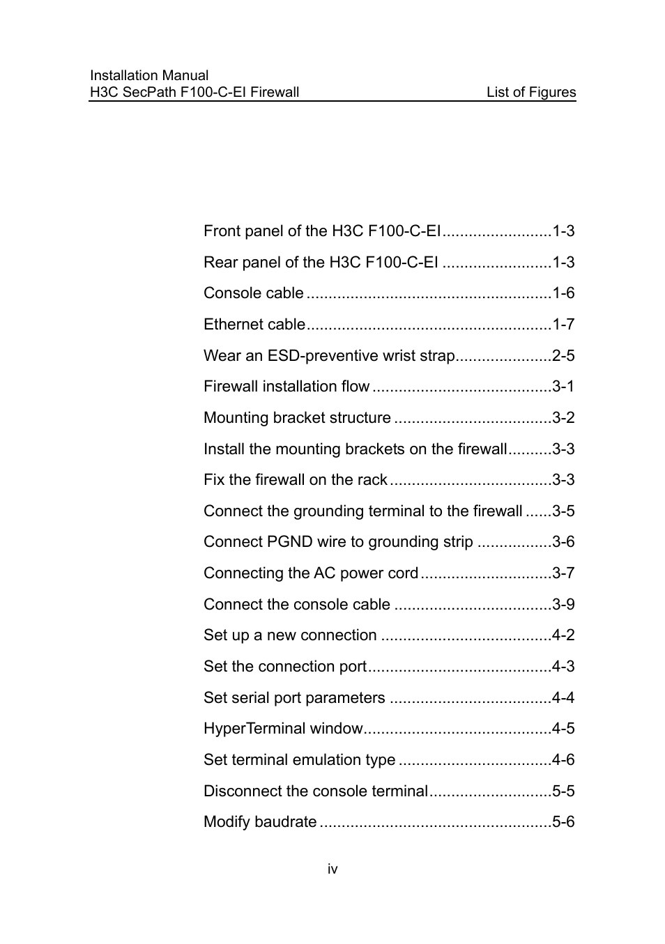 List of figures | H3C Technologies H3C SecPath F100-C-EI User Manual | Page 10 / 79