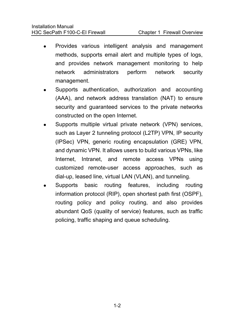 H3C Technologies H3C SecPath F100-C-EI User Manual | Page 14 / 79