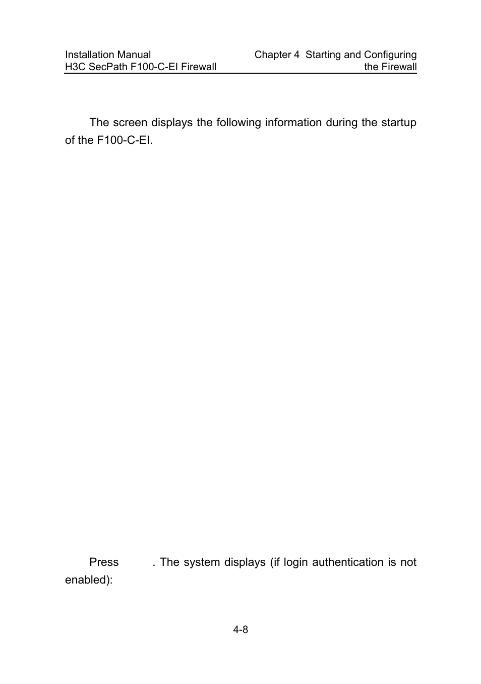 3 booting process, 3 booting process -8 | H3C Technologies H3C SecPath F100-C-EI User Manual | Page 47 / 79