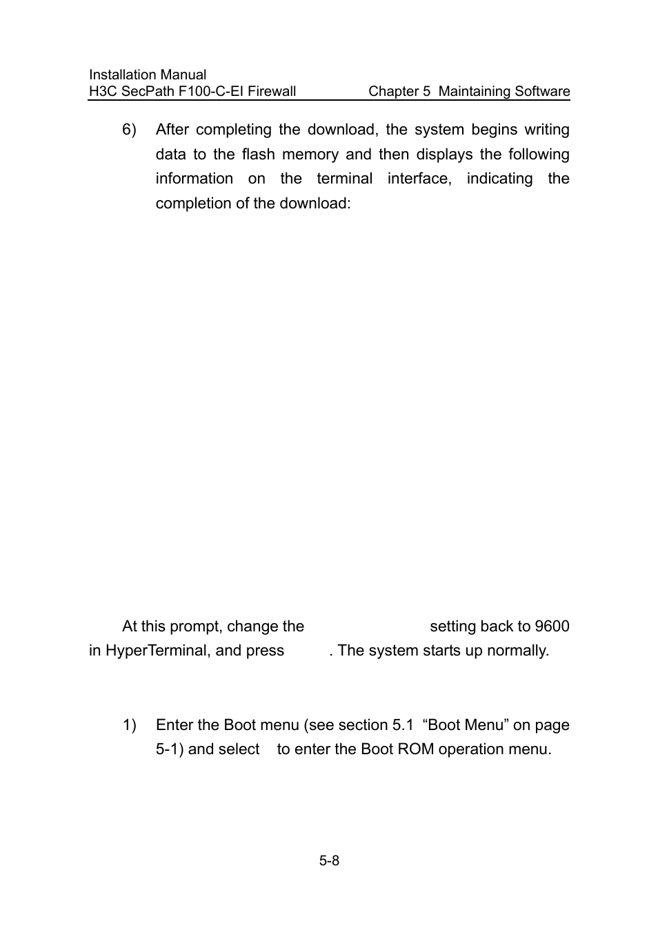 2 upgrading the boot rom program, 2 upgrading the boot rom program -8 | H3C Technologies H3C SecPath F100-C-EI User Manual | Page 58 / 79