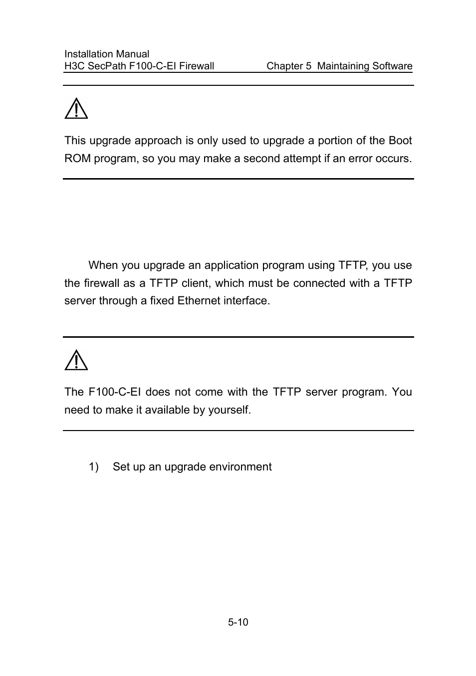 3 upgrading application program using tftp, 3 upgrading application program using tftp -10 | H3C Technologies H3C SecPath F100-C-EI User Manual | Page 60 / 79
