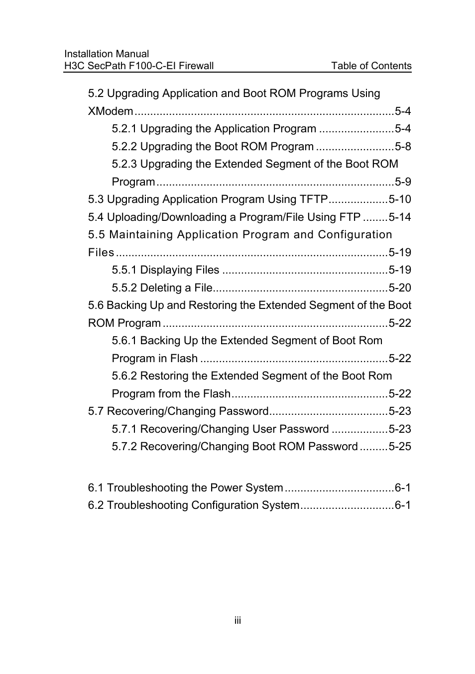 H3C Technologies H3C SecPath F100-C-EI User Manual | Page 9 / 79
