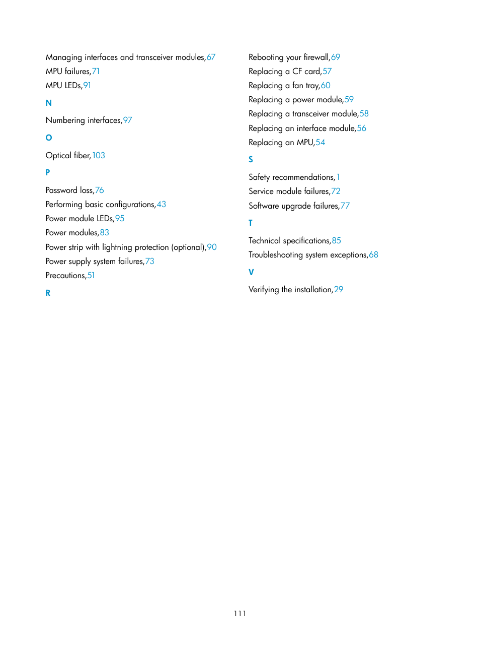 N o p r s t v | H3C Technologies H3C SecPath F5000-A5 Firewall User Manual | Page 121 / 121