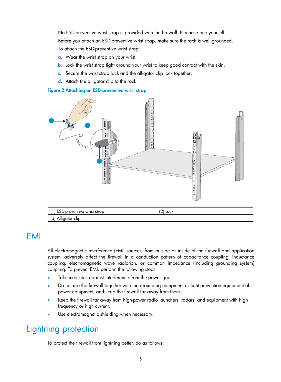 Lightning protection | H3C Technologies H3C SecPath F5000-S Firewall User Manual | Page 14 / 86