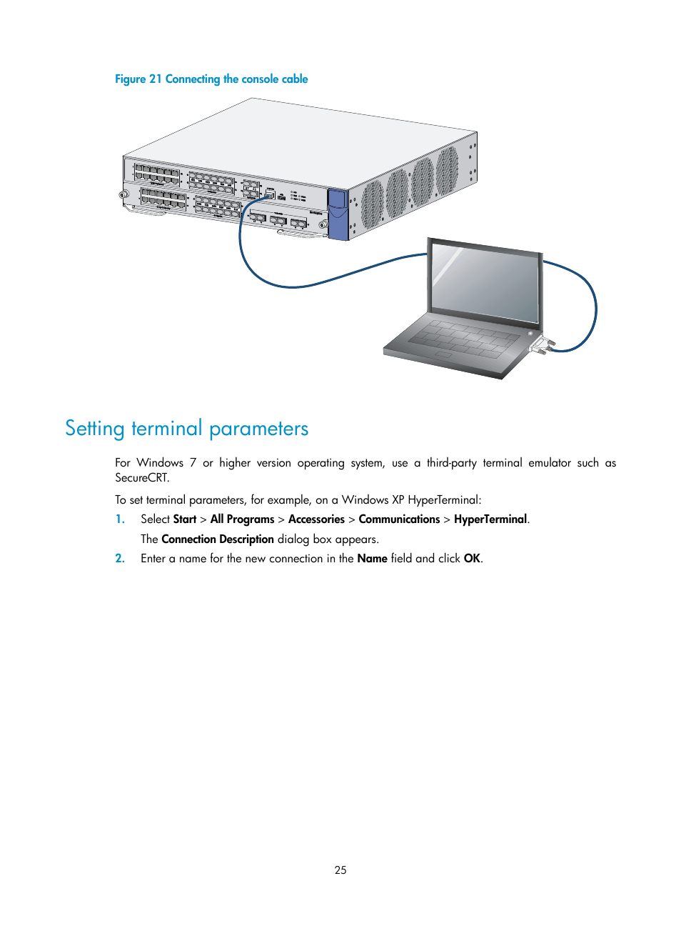 Setting terminal parameters | H3C Technologies H3C SecPath F5000-S Firewall User Manual | Page 34 / 86