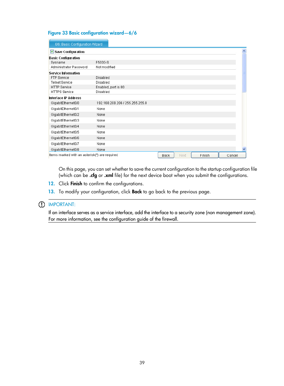 H3C Technologies H3C SecPath F5000-S Firewall User Manual | Page 48 / 86