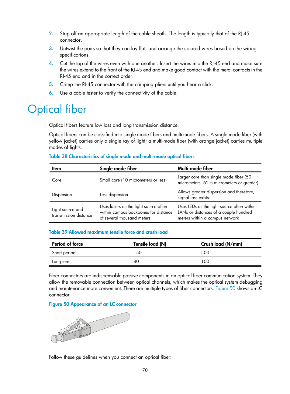 Optical fiber | H3C Technologies H3C SecPath F5000-S Firewall User Manual | Page 79 / 86