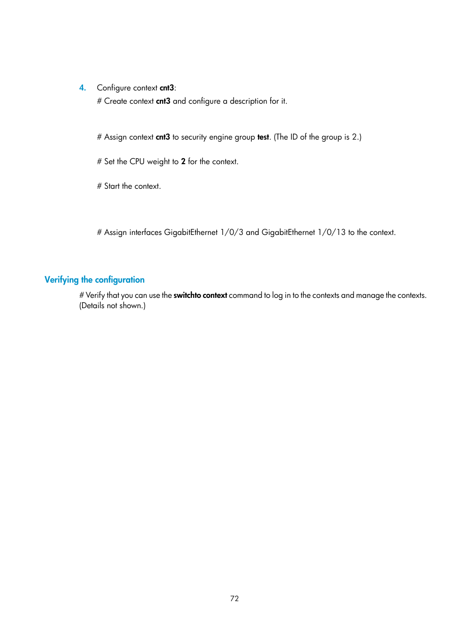 Verifying the configuration | H3C Technologies H3C SecPath F5020 User Manual | Page 81 / 82