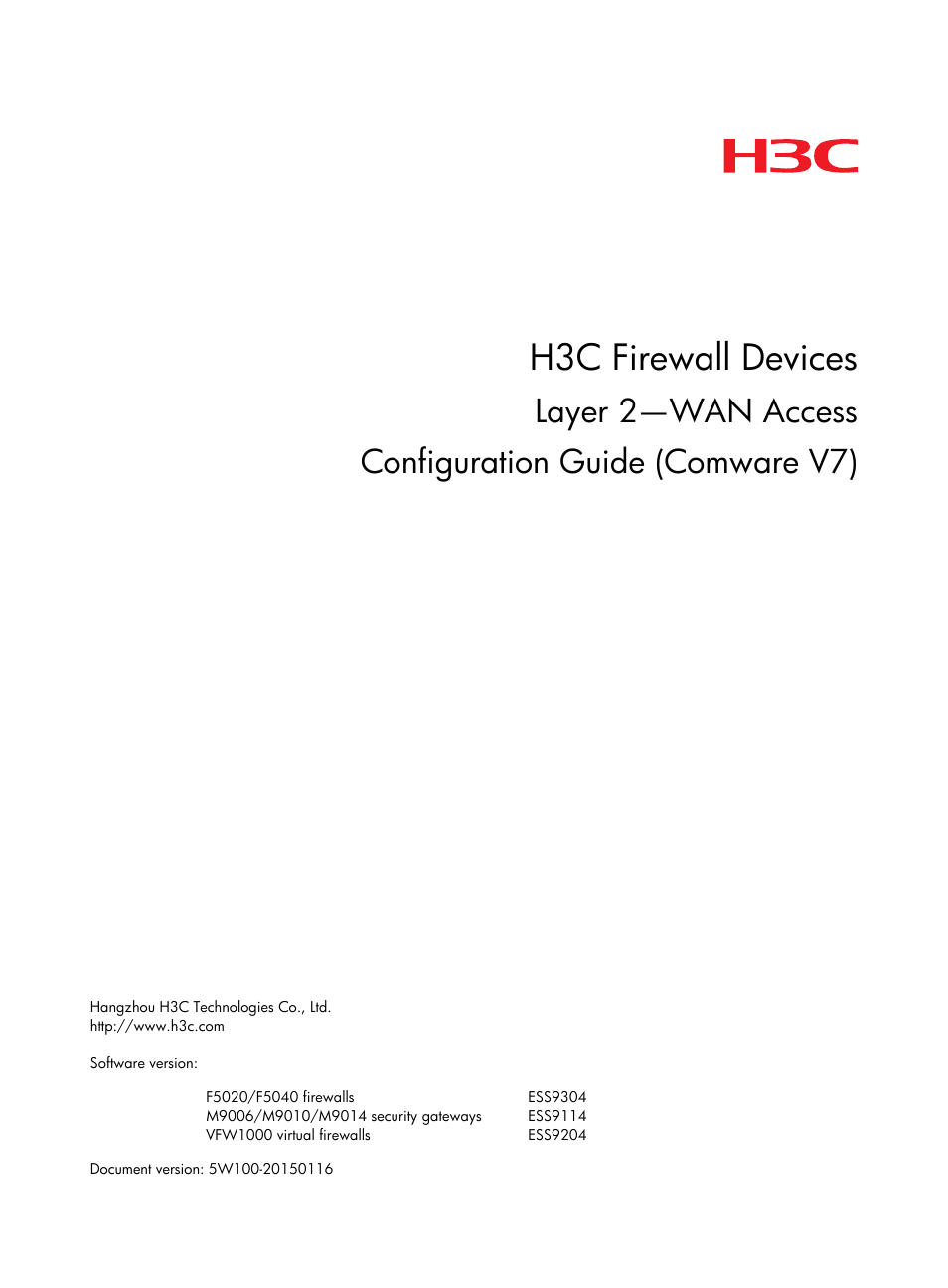 H3C Technologies H3C SecPath F5020 User Manual | 56 pages