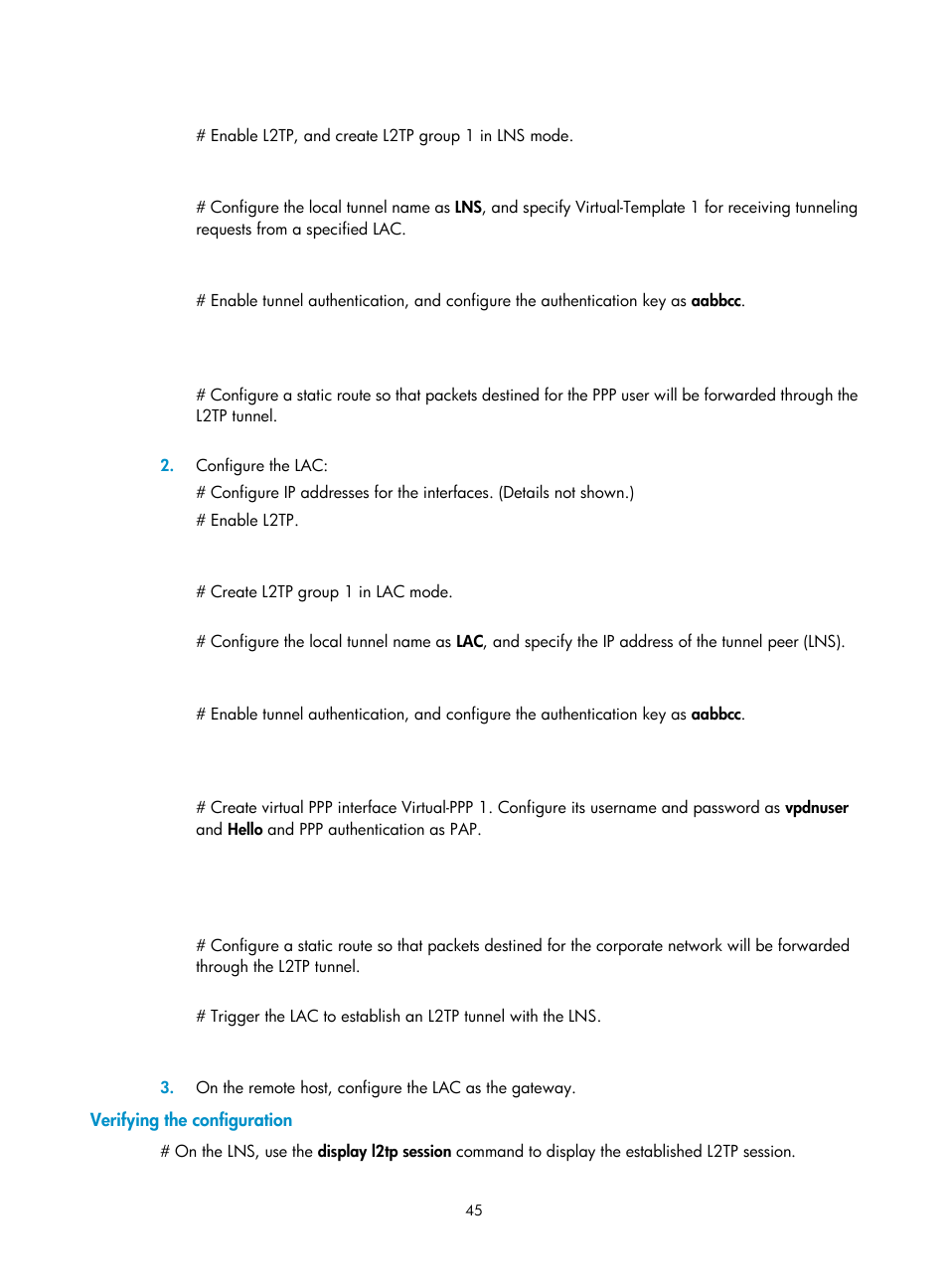 Verifying the configuration | H3C Technologies H3C SecPath F5020 User Manual | Page 53 / 56