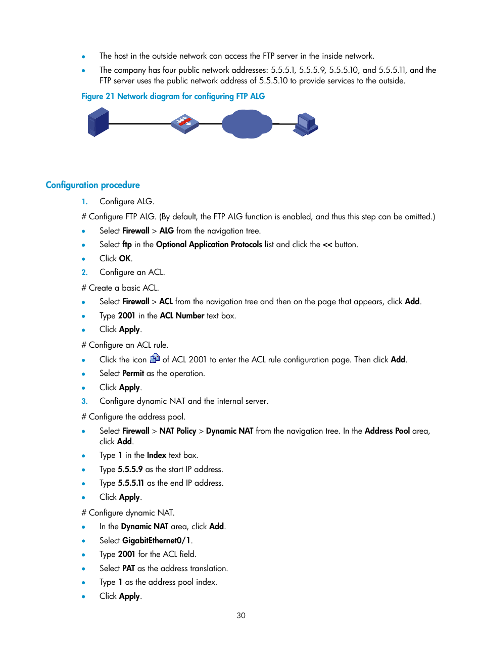 Configuration procedure | H3C Technologies H3C SecBlade FW Cards User Manual | Page 37 / 45