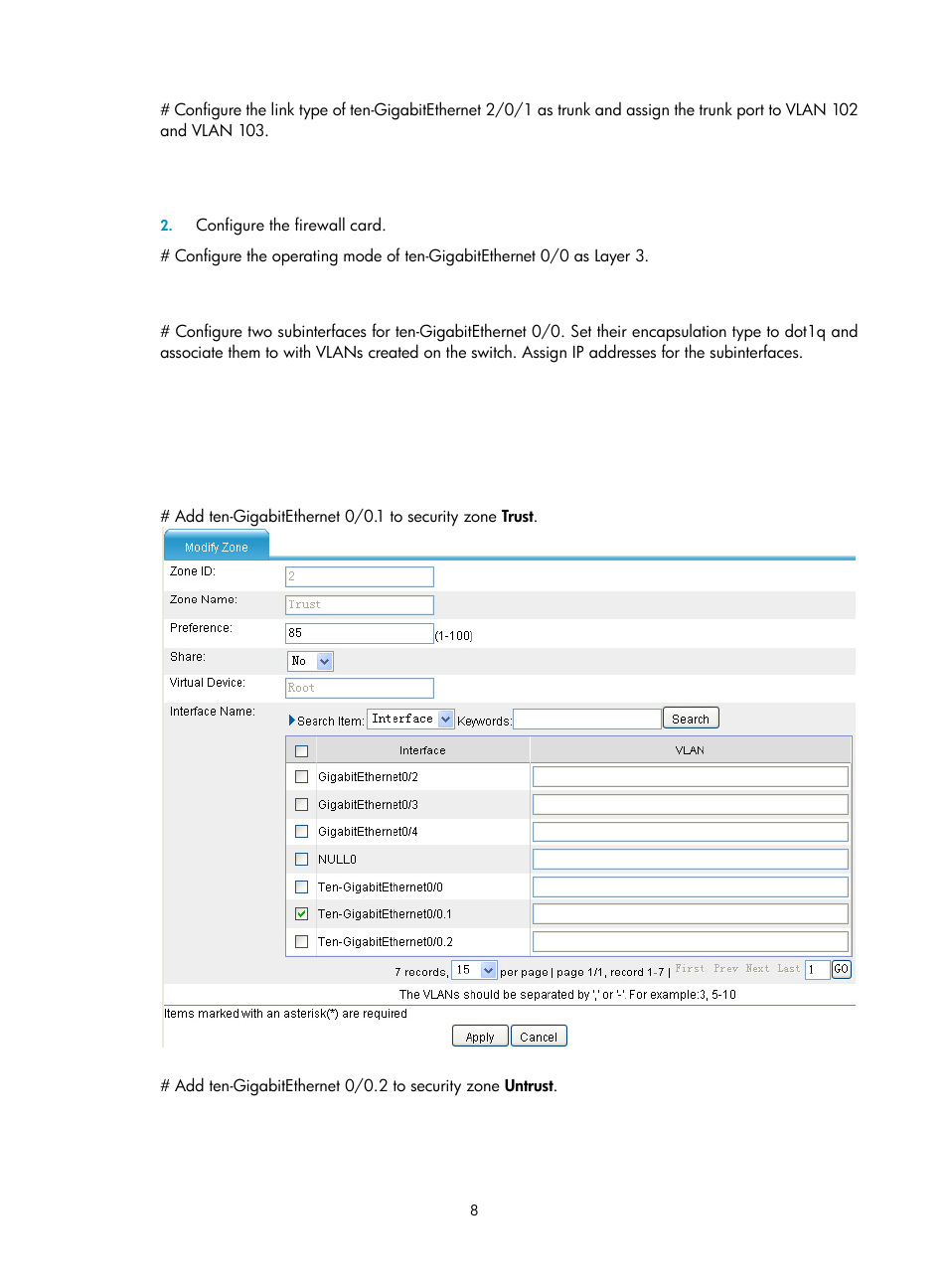 H3C Technologies H3C SecBlade FW Cards User Manual | Page 9 / 12