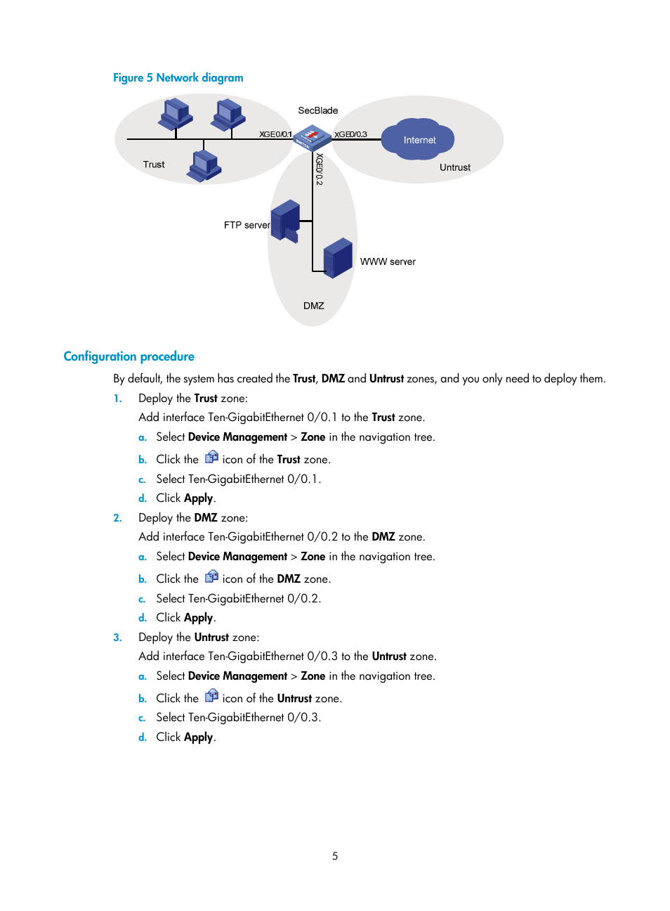 Configuration procedure | H3C Technologies H3C SecBlade FW Cards User Manual | Page 6 / 6