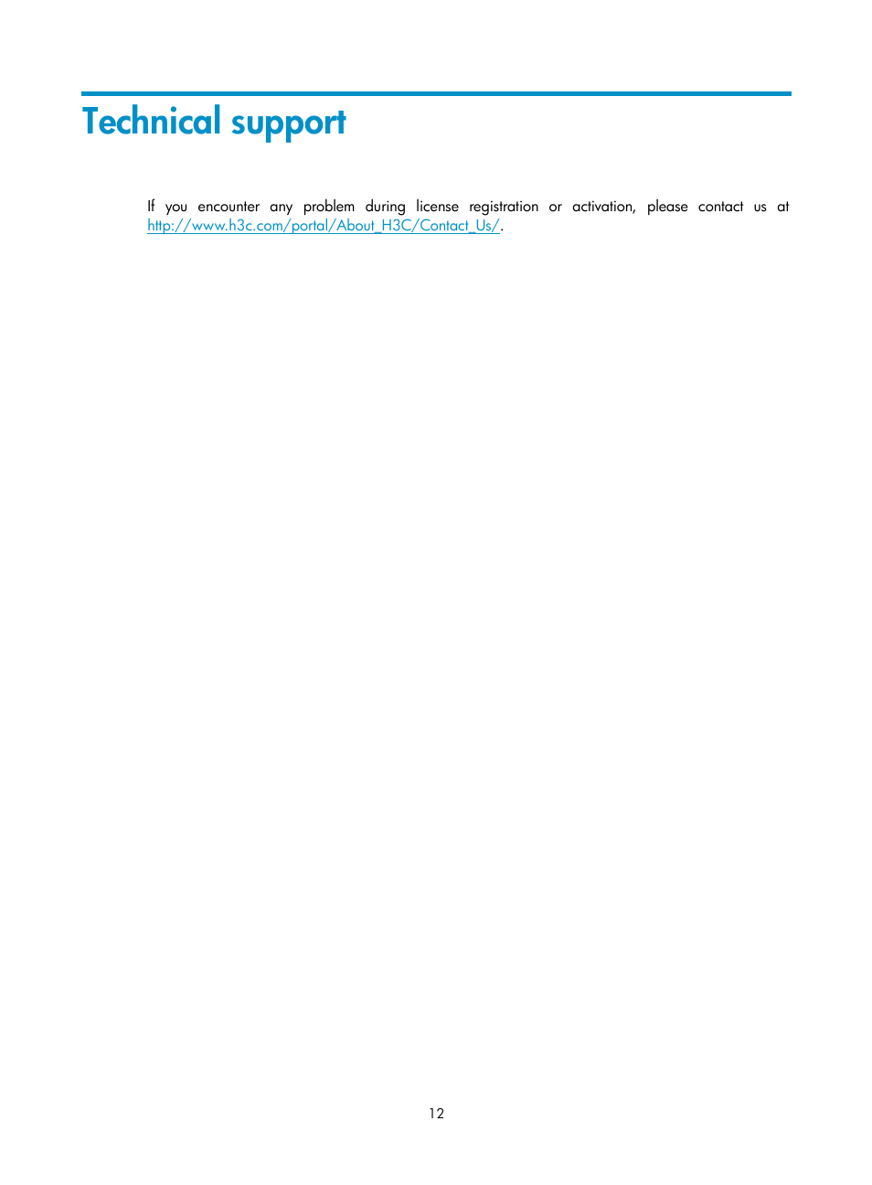 Technical support | H3C Technologies H3C SecBlade IPS Cards User Manual | Page 17 / 18