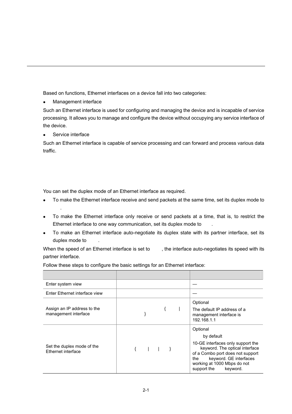 2 interface management, Overview, Performing interface management | Configuring an ethernet interface, 1 performing interface management, Interface management | H3C Technologies H3C SecBlade IPS Cards User Manual | Page 11 / 31