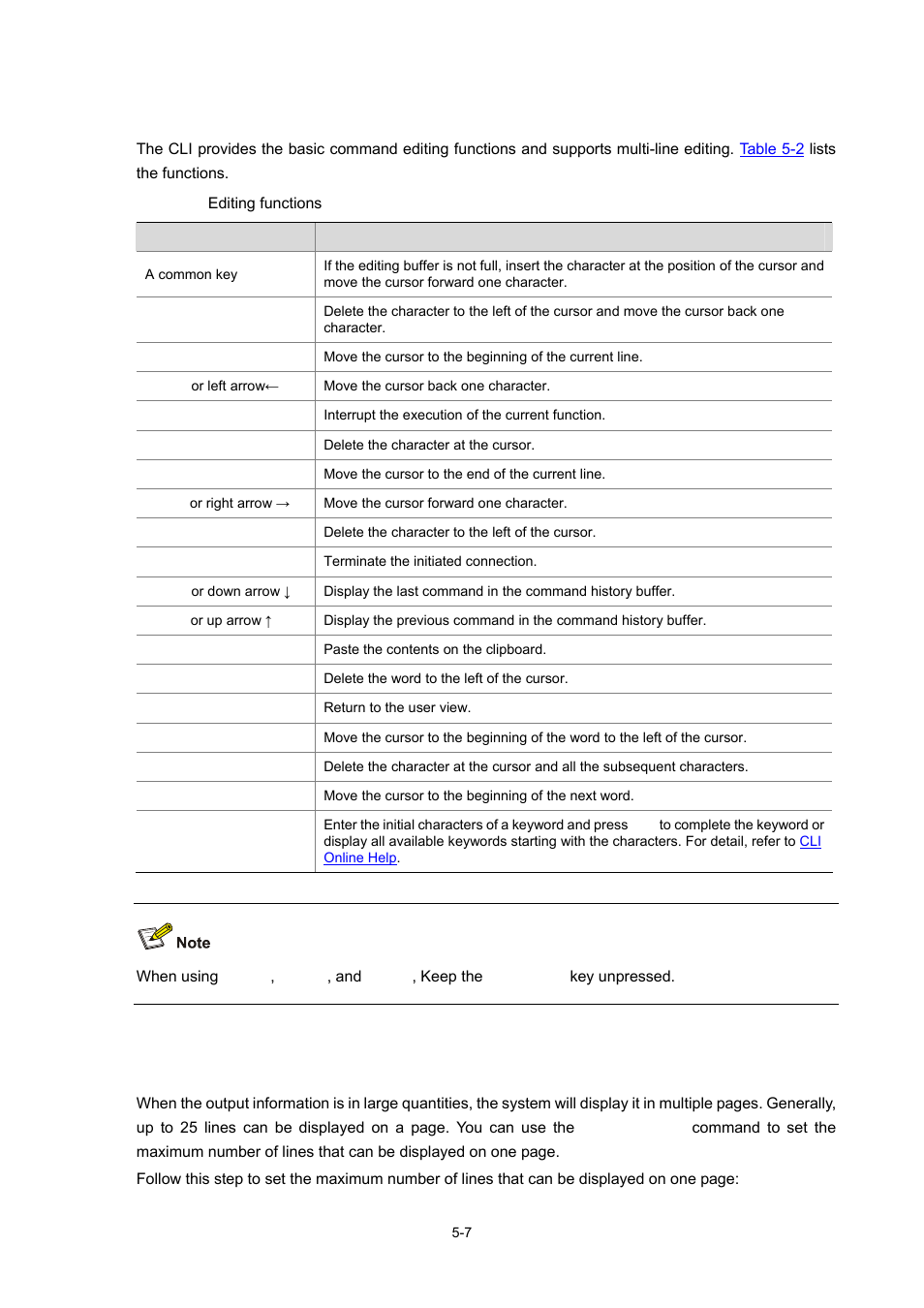 Editing functions, Cli output, 7 cli output | H3C Technologies H3C SecBlade IPS Cards User Manual | Page 26 / 31