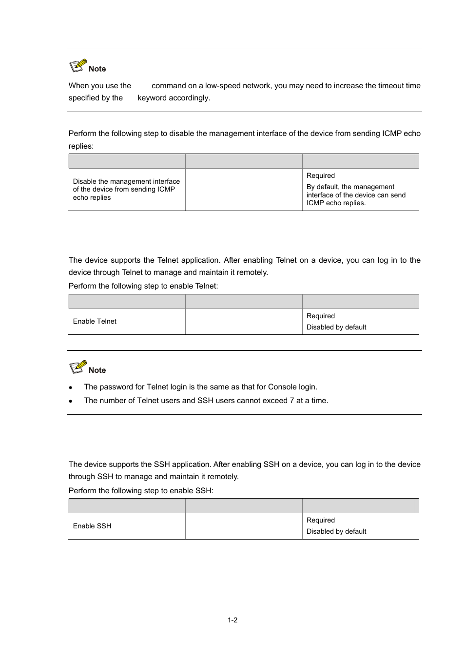 Telnet, 2 ssh | H3C Technologies H3C SecBlade IPS Cards User Manual | Page 9 / 31