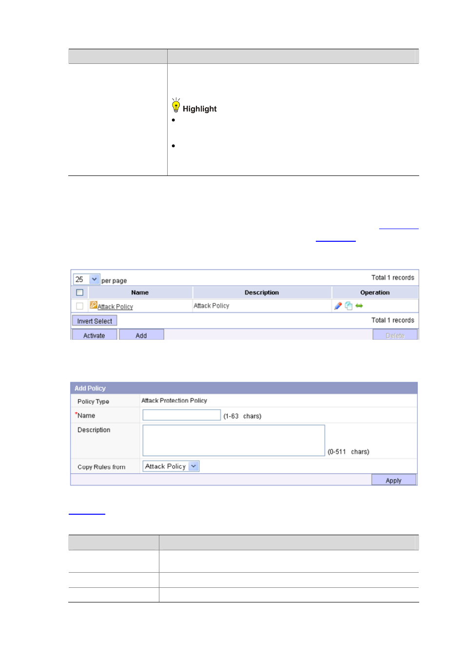 Creating ips policy | H3C Technologies H3C SecBlade IPS Cards User Manual | Page 115 / 219