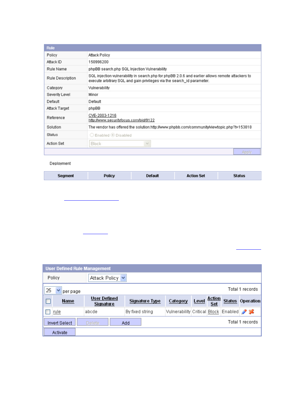 Configuring user defined rules for the policy, Configuring user defined rules for the policy -6, Figure | H3C Technologies H3C SecBlade IPS Cards User Manual | Page 119 / 219