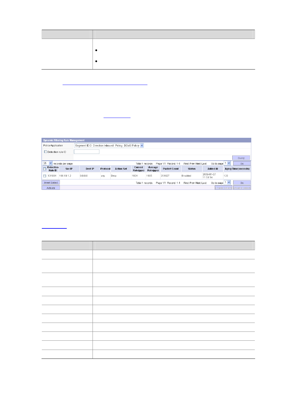 Configuring dynamic filtering rules, Configuring dynamic filtering rules -18 | H3C Technologies H3C SecBlade IPS Cards User Manual | Page 175 / 219