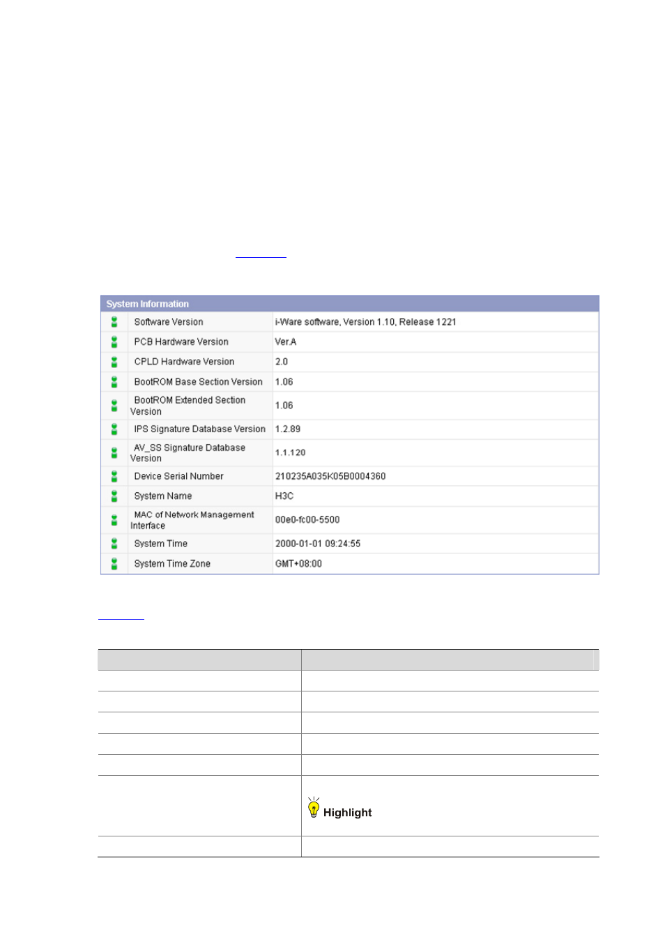 System information, System information overview, Viewing system information | H3C Technologies H3C SecBlade IPS Cards User Manual | Page 33 / 219