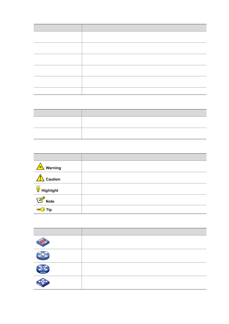 Gui conventions, Symbols | H3C Technologies H3C SecBlade IPS Cards User Manual | Page 4 / 219