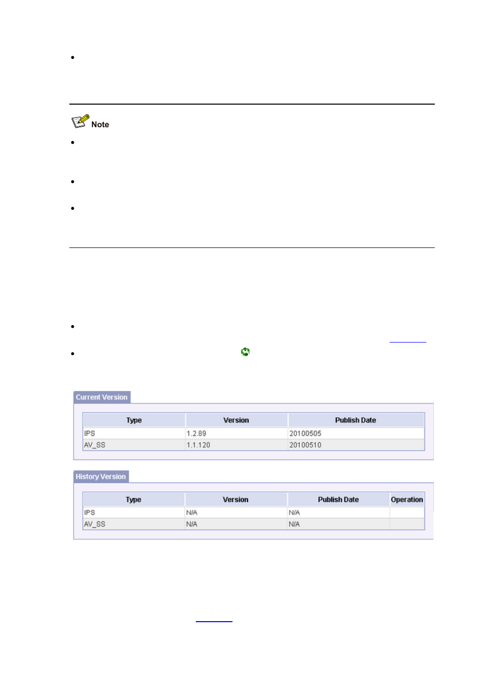 Signature database version management, Manual upgrade, Signature database version management -12 | H3C Technologies H3C SecBlade IPS Cards User Manual | Page 40 / 219