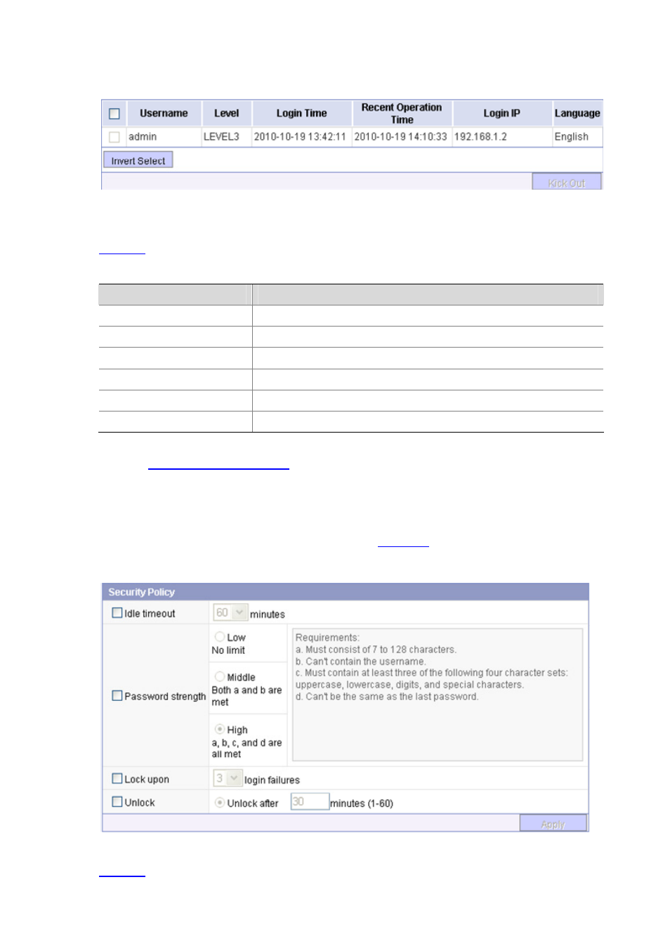 Configuring the security policy, Ments, see, Figure 4-4 | H3C Technologies H3C SecBlade IPS Cards User Manual | Page 59 / 219