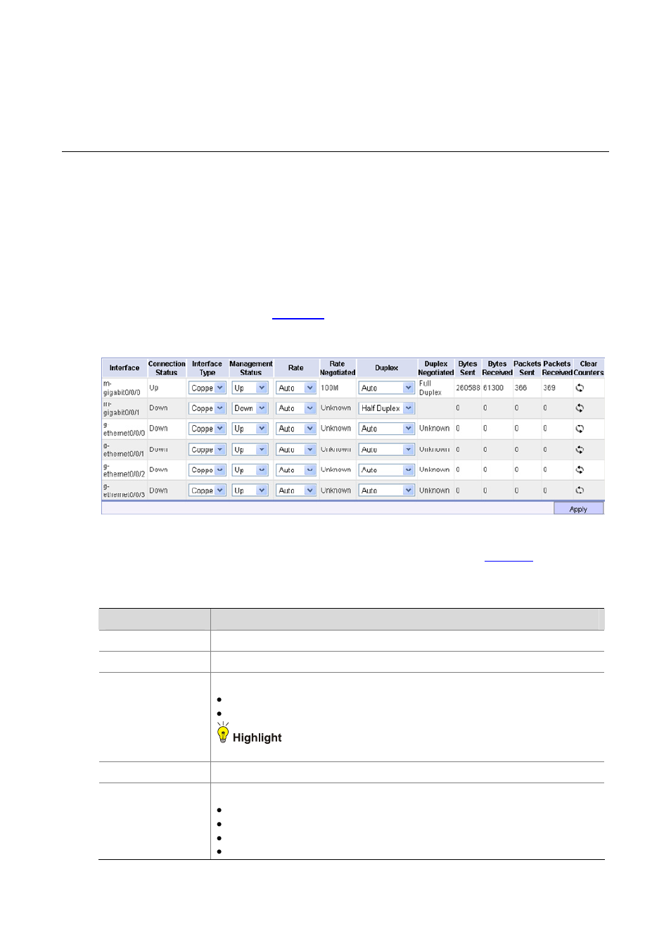 6 interface configuration, Overview, Configuring and displaying interface properties | Interface configuration | H3C Technologies H3C SecBlade IPS Cards User Manual | Page 66 / 219