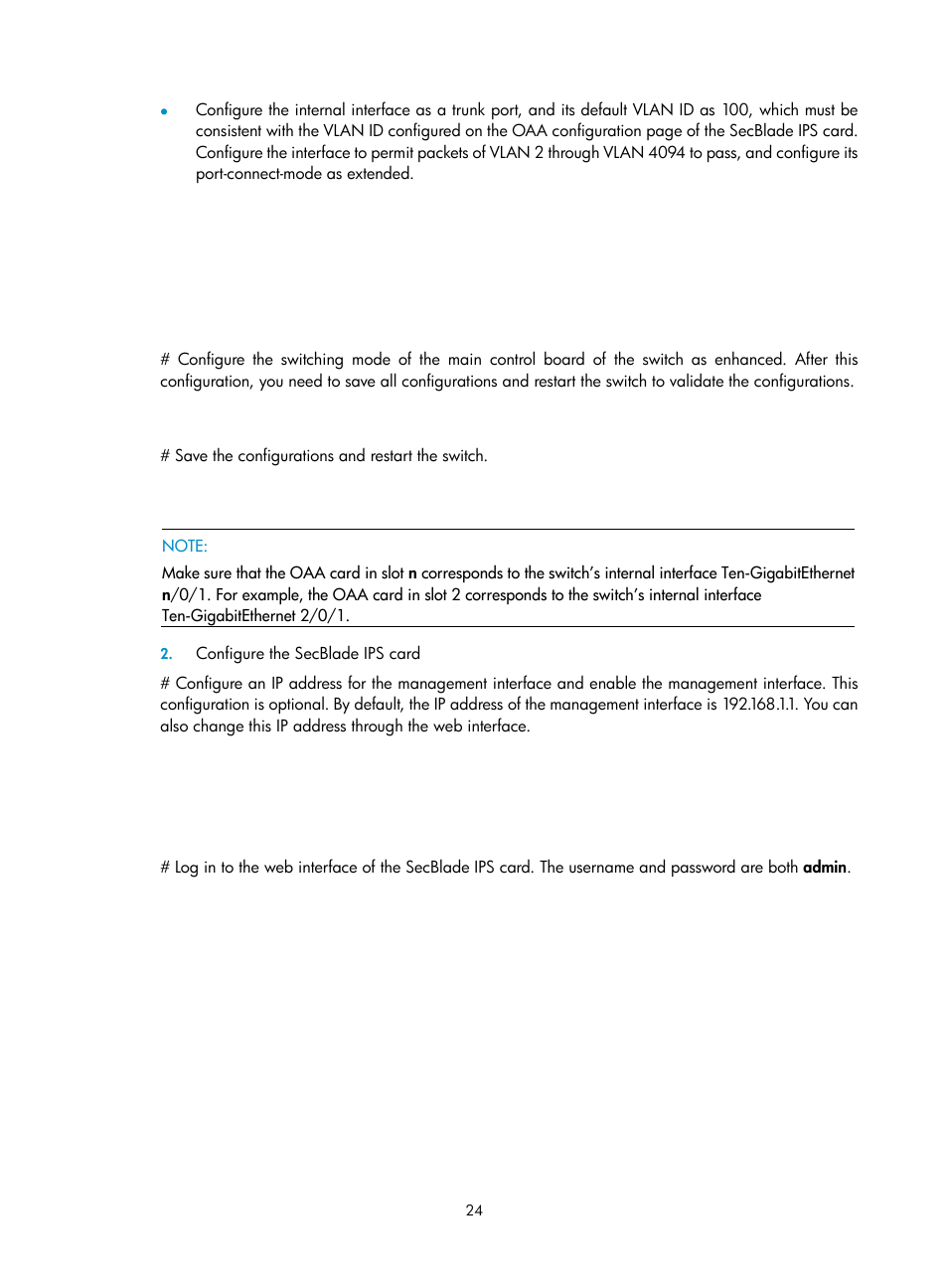 H3C Technologies H3C SecBlade IPS Cards User Manual | Page 31 / 85