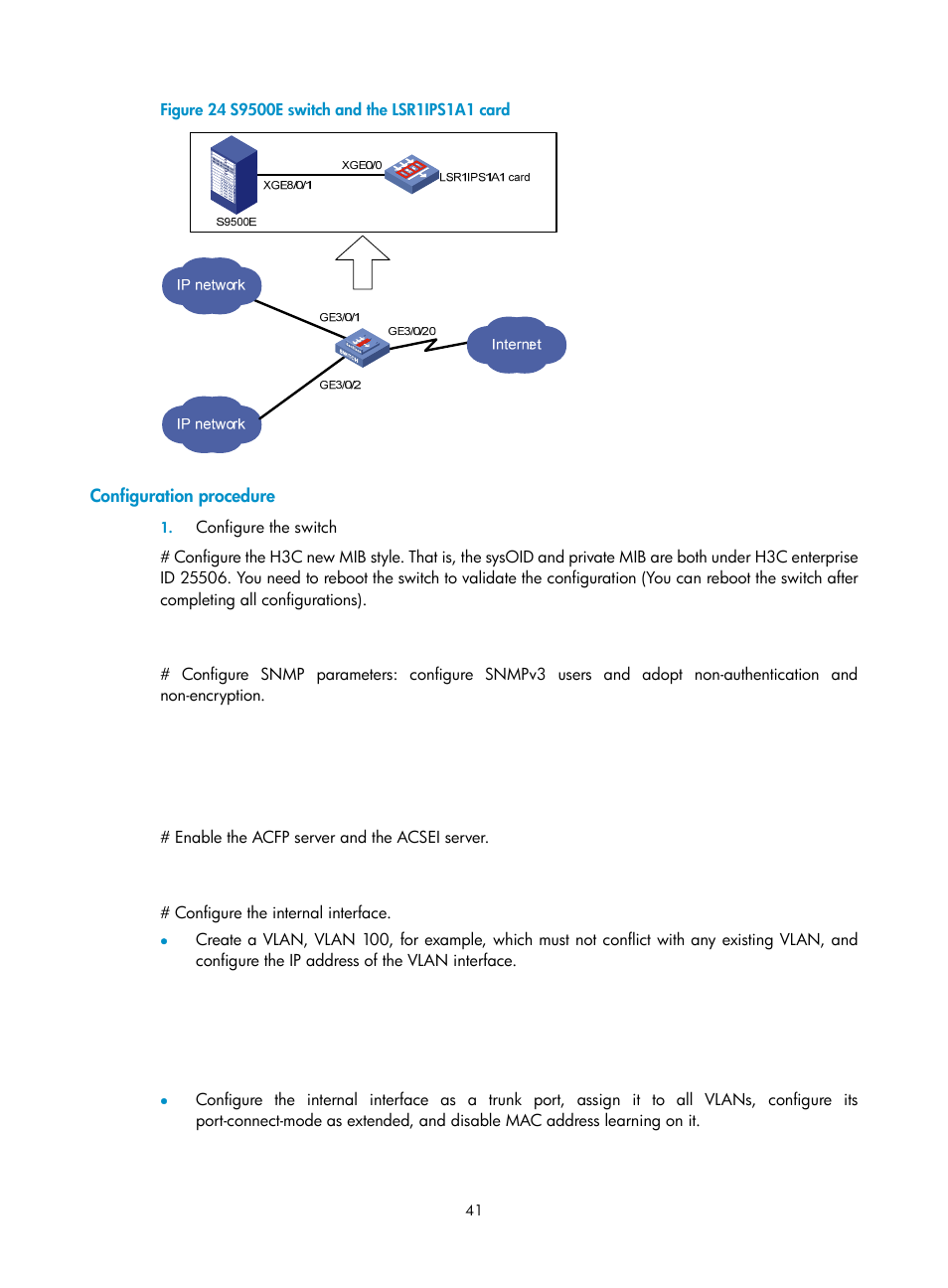 Configuration procedure | H3C Technologies H3C SecBlade IPS Cards User Manual | Page 48 / 85