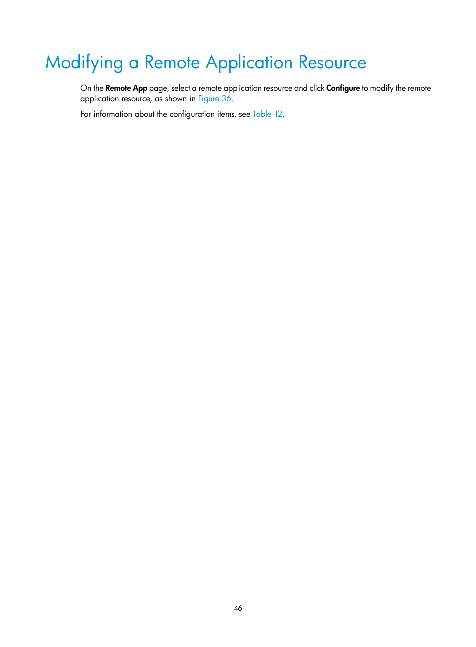 Modifying a remote application resource | H3C Technologies H3C SecBlade SSL VPN Cards User Manual | Page 54 / 81