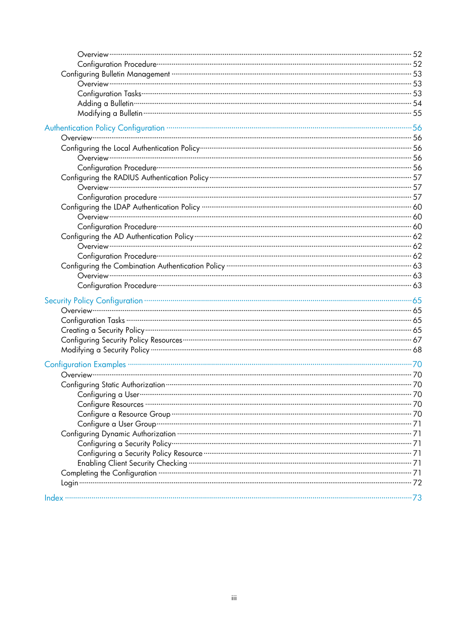 H3C Technologies H3C SecBlade SSL VPN Cards User Manual | Page 8 / 81