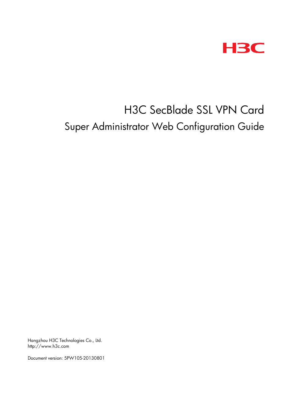 H3C Technologies H3C SecBlade SSL VPN Cards User Manual | 32 pages