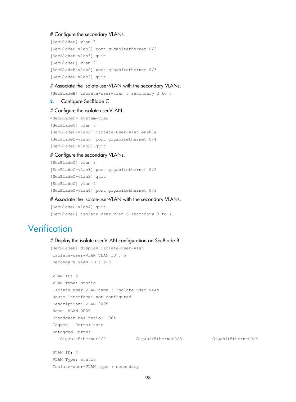 Verification | H3C Technologies H3C SecBlade NetStream Cards User Manual | Page 113 / 349