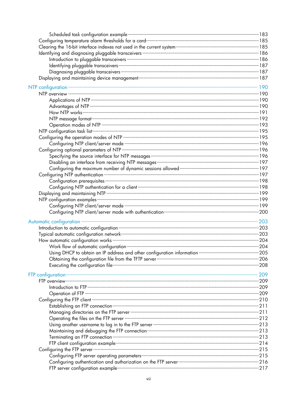 H3C Technologies H3C SecBlade NetStream Cards User Manual | Page 12 / 349
