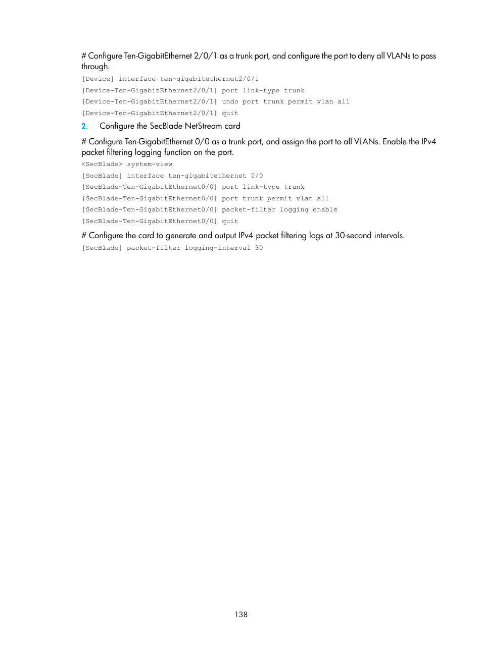 H3C Technologies H3C SecBlade NetStream Cards User Manual | Page 153 / 349