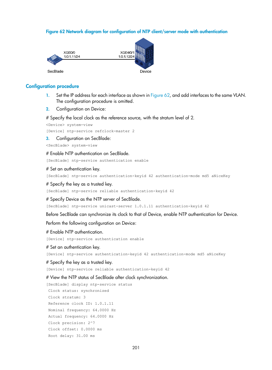 Configuration procedure | H3C Technologies H3C SecBlade NetStream Cards User Manual | Page 216 / 349