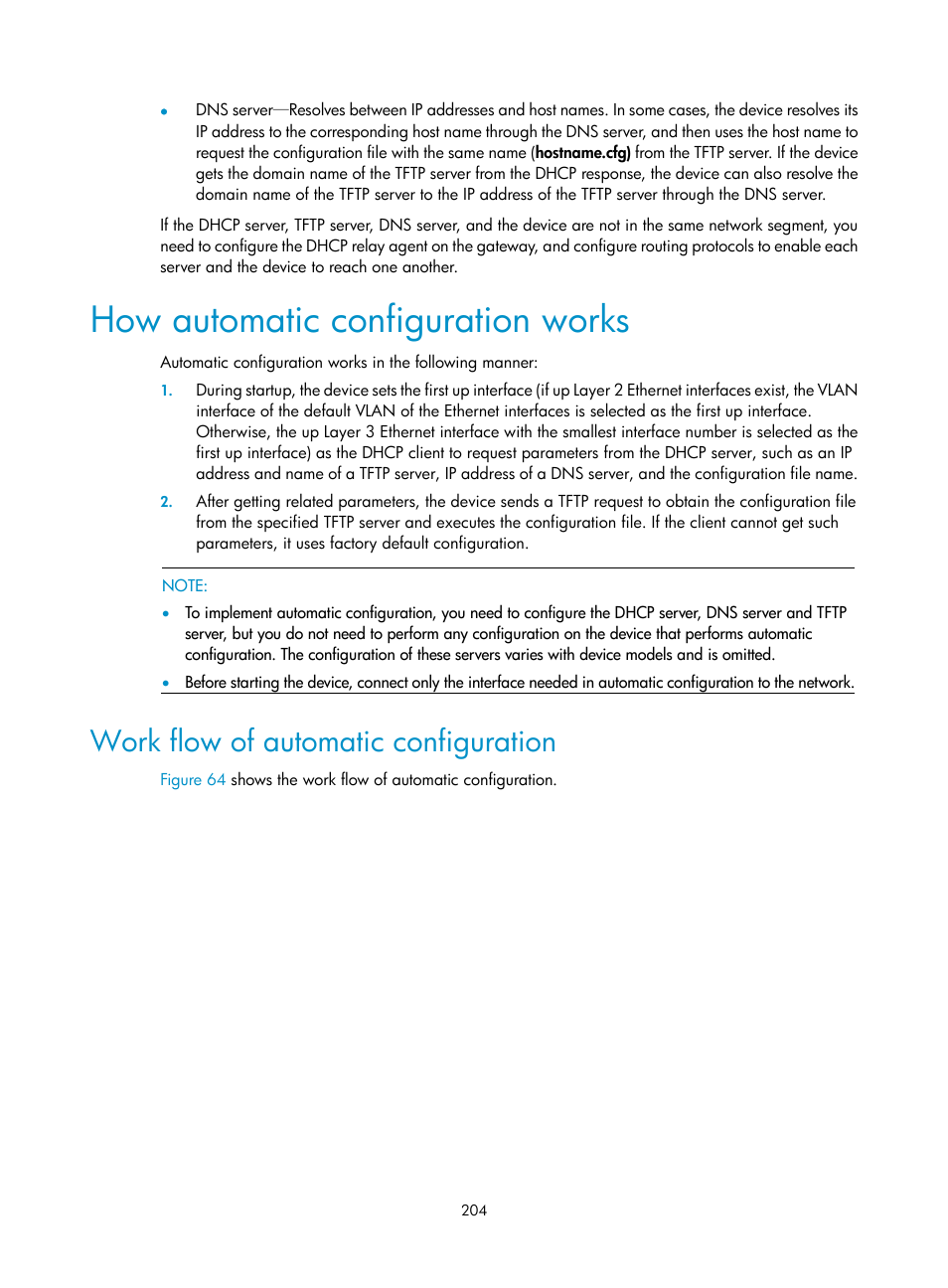 How automatic configuration works, Work flow of automatic configuration | H3C Technologies H3C SecBlade NetStream Cards User Manual | Page 219 / 349