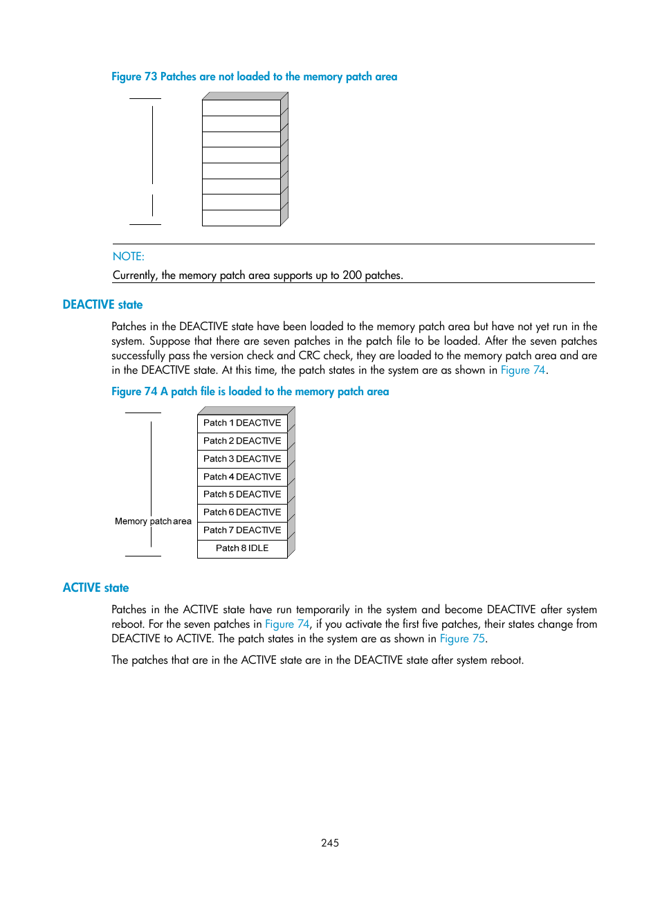 Deactive state, Active state, N in | Figure 73 | H3C Technologies H3C SecBlade NetStream Cards User Manual | Page 260 / 349